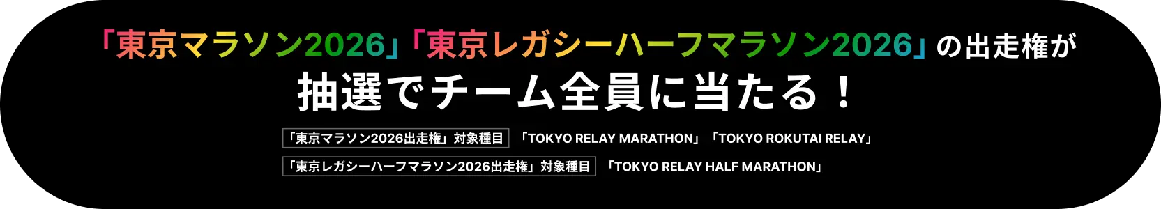 東京マラソン2026出走権